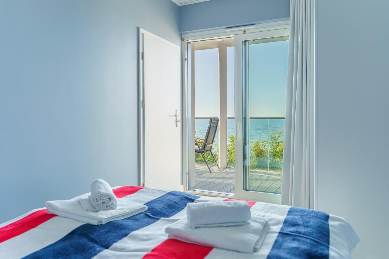 Apartament Kapitanski Z Widokiem Na Morze 4 Pietro - By Perlowa Przystan Rent Sianozety Exteriör bild