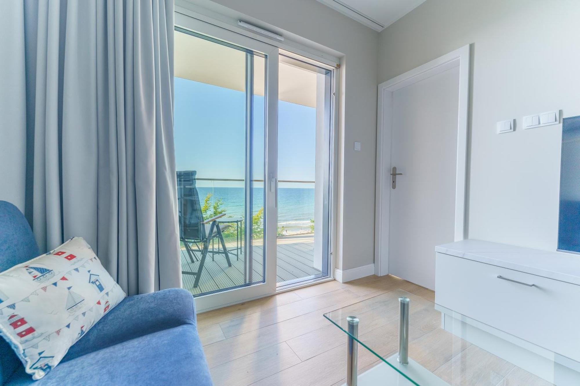Apartament Kapitanski Z Widokiem Na Morze 4 Pietro - By Perlowa Przystan Rent Sianozety Exteriör bild