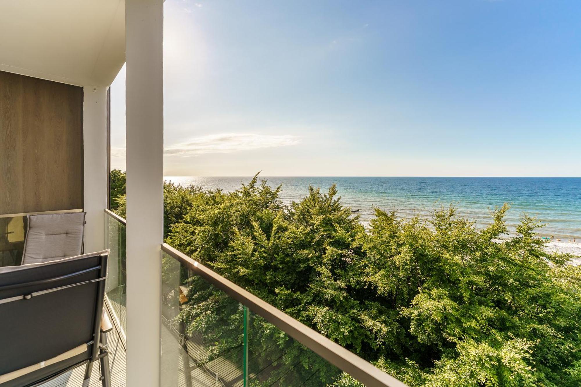 Apartament Kapitanski Z Widokiem Na Morze 4 Pietro - By Perlowa Przystan Rent Sianozety Exteriör bild