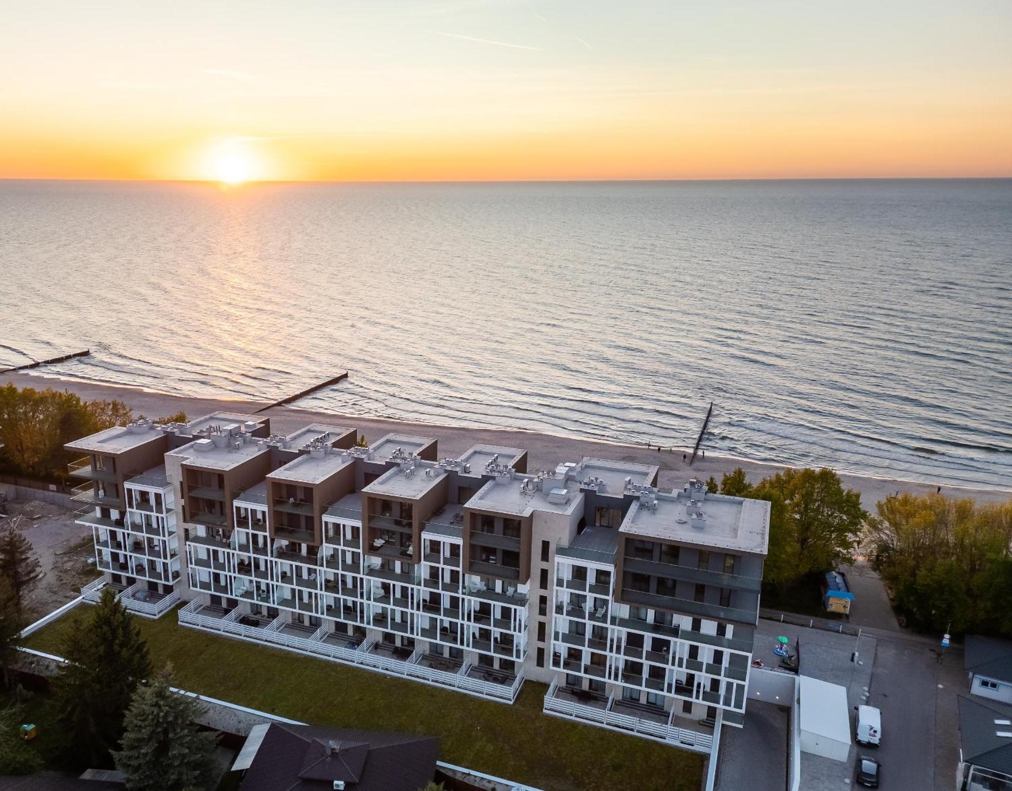 Apartament Kapitanski Z Widokiem Na Morze 4 Pietro - By Perlowa Przystan Rent Sianozety Exteriör bild