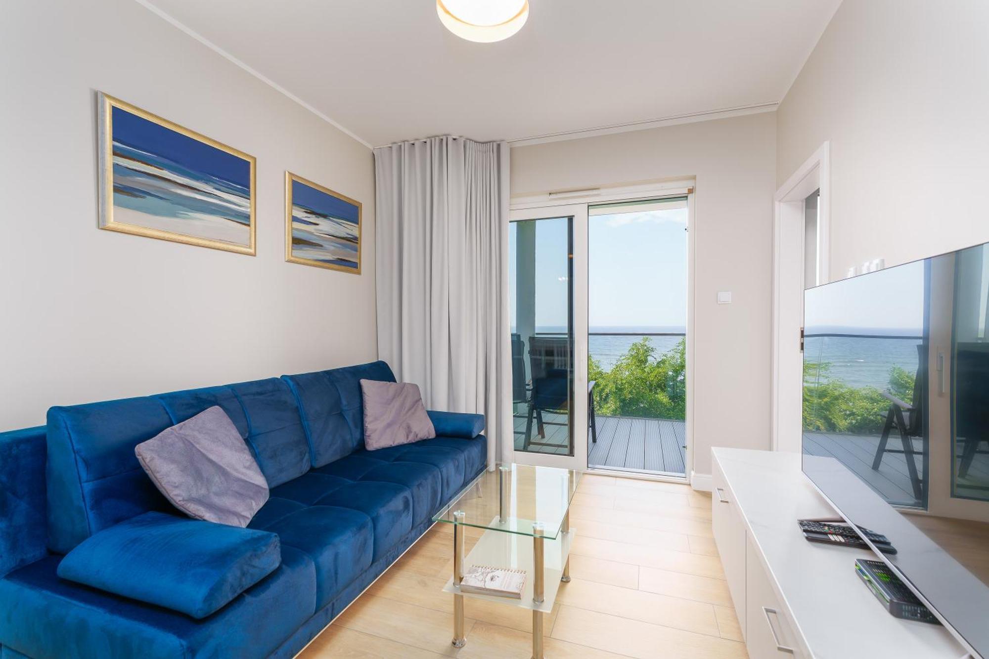 Apartament Kapitanski Z Widokiem Na Morze 4 Pietro - By Perlowa Przystan Rent Sianozety Exteriör bild