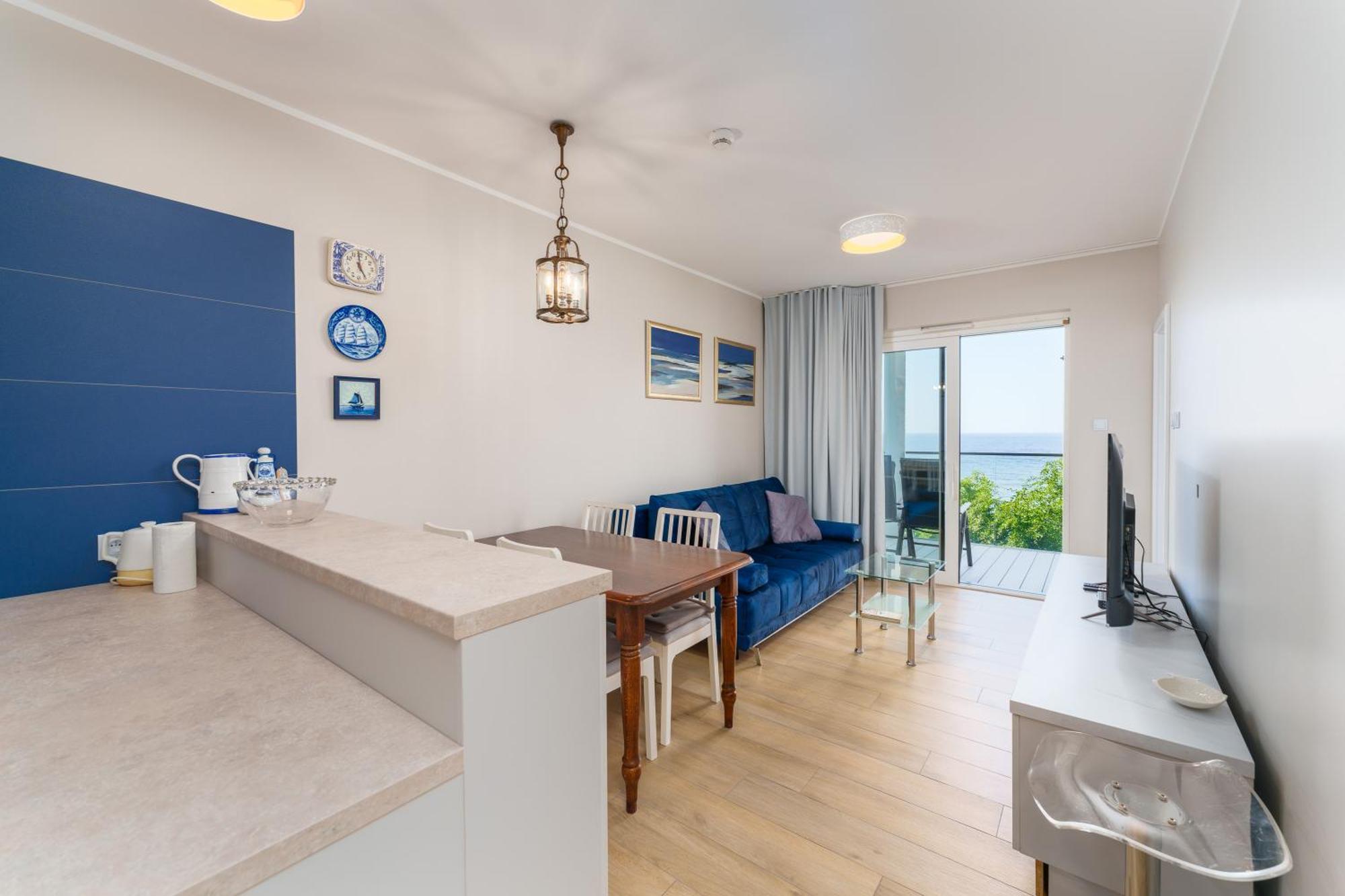 Apartament Kapitanski Z Widokiem Na Morze 4 Pietro - By Perlowa Przystan Rent Sianozety Exteriör bild